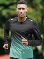 T-shirt men's four seasons long sleeve outdoor speed dry clothes running training breathable leisure fitness top. 