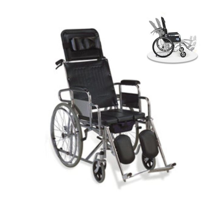 Full Option Commode Wheel Chair (reclining wheelchair)