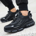 Rotating Button New Safety Shoes Men Anti-smash Anti-puncture Work Shoes Fashion Men Sport Shoes Security Protective Boots Men.