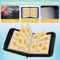 4-Pocket Card Binder (400 Cards) – Carbon Fiber PU, Black/Blue​​  Professional storage for  TCG & gaming cards. Collector's. 