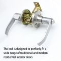Door Handle Lock Round Entry Security Privacy Sliding Front Doors Entrance Keyed Locks for Bedroom Living Room Household. 