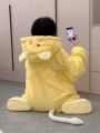 Women's Cartoon Hooded Kigurumi Unicorn Winter Jumpsuit Pajamas Women Coral Fleece Thickened Home Clothing Holiday Gift. 