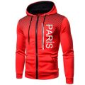 2025 New Arrival Men's Zip-up Hoodie Paris Fashion Print Hooded Sweatshirt Urban Casual Sporty Jogger Outwear Male Autumn Jacket. 