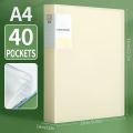 HUAJIE 1PCS A4 Clear Display Book, 20/40 Pockets Transparent Document Folder, Photo Album Binder for Office, School, Study. 