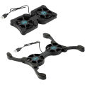 Cooler Stand Laptop Cooler Low Noise Cooling Portable Ultra Slim Gaming Laptop Cooling Pad Prevent Overheatin for 7-15 in Laptop. 