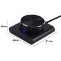 USB Computer Volume Controller Mini One-button Mute Control PC Speaker External Volume Control Adjust Knob Black Plug and Play. 