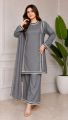 Elegant Women 2PC Dress – Stylish Lace Design Suit. 