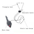 Hanging door mouse teasing cat stick elastic clip door swing hanging jumping toy cat relief pet supplies.