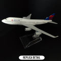 Scale 1:400 Metal Aircraft Replica Delta B747 Plane Boeing Airbus Model Aviation Diecast Miniature Art Kids Toys for Boys. 