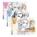 Beginners Anime Sketchbook - Traditional Chinese Style Boy/Girl Line Art Coloring Book for Teens, Kawaii Fashion Cartoon Drawing. 