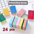 24 Pcs /12 Pcs Melamine Sponge colourful Dishwashing Sponge Eraser  For Kitchen Bathroom Melamine Cleaner. 