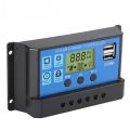 Solar Charge Controller 12V 24V Solar Panel Lcd Display Digital Pwm Charge Controller 10A Charging And Output - Solar Panel.