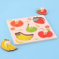 Baby Montessori Early Education Scratch Board Toy Hand Development Fruit Cognitive Puzzle for Children Educational Play. 