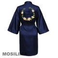 Wedding Party Team Bride Robe Kimono Satin Pajamas Bridesmaid Bathrobe SP073. 