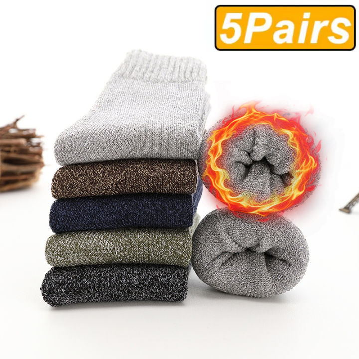 5%20Pairs%20Winter%20Warm%20Men%E2%80%99s%20Socks%20Warm%20Male%20Women%20Socks%20Super%20Thicker%20Solid%20Socks%20Merino%20Wool%20Socks%20Against%20Cold%20Snow%20Terry%20Socks%20-%20Image%207