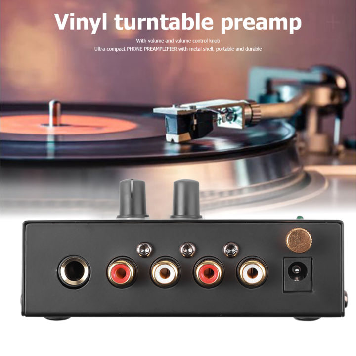 Ultra-compact%20Phono%20Preamp%20Pre%20Amp%20Preamplifier%20with%20Level%20Volume%20Control%202xRCA%20Input%202xRCA%20Output%201/4"%20TRS%20Output%20Interface%20-%20Image%204