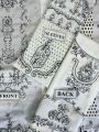 Qalamkar White 3Pcs Lawn Chickenkari Dress with Khaadi Net Dupatta. 