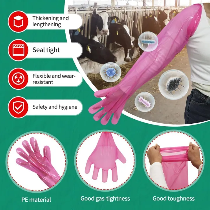 50Pcs%20Disposable%20Soft%20Plastic%20Vet%20Gloves%20Durable%20Disposable%20Farm%20Gloves%20Long%20Arm%20Veterinary%20Examination%20Rectal%20Examination%20-%20Image%204