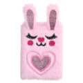 New Children's Notebook Cartoon Bunny Plush Notebook Girl Portable Mini Pocket Book Student Small Diary Gift Stationery Supplies. 