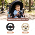 Stroller Steering Wheel Toy with Music & Horn | 360° Rotatable Interactive Toy for Toddlers. 