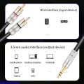 YYTCG-CM Aux Cable Adapter, TV Audio Cable, PC Amplifier, Home Theater, DVD Speaker Cable, 3.5mm to 2RCA, 3.5mm. 