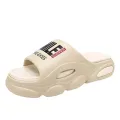 Men Thick Sole Summer Beach Slides Bathroom Anti Slip Slipper Soft Sandals Simplicity Ultra Light Letter Shoes Men Slippers. 
