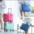 peck of 2 Large Capacity Foldable WOOL FELT Travel Bag Mommy Bag Maternity Business Trip Picnic Handbag Storage. 