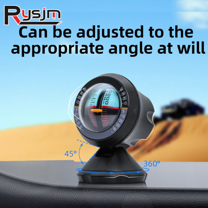 HD High-Precision Car Compass Inclinometer Slope Meter Vehicle Declinometer Gradient Finder Tool Car Accessories
