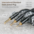 KBEAR AUX08 Plus 8 Core OFC Silver-plated Hi-Fi AUX Cable 1.4m/2m 3.5MM/2.5MM/4.4MM Earphones Headphones Headset AUX Cable. 