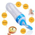 Baby Safe Feeding Bottle Silicone Squeeze Feeding Spoon Milk Bottle Training Feeder Food Supplement Tools. 