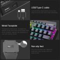 E-YOOSO K700 RGB One-handed Mechanical Gaming Wired Keyboard Red Switch 44 Key Programmable Games for Computer PC Laptop. 