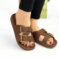 Women Medicated Double Buckle House Slippers lite Weight and Comfortable Nylon Slippers for Womens. 