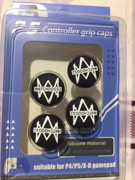 Watchdogs%204Pcs%20Silicone%20Analog%20Controller%20Joystick%20Thumb%20Stick%20Grip%20Cap%20Covers%20for%20PS2,PS3,PS4,PS5%20Xbox%20360,Xbox%20One,Nintendo%20Switch%20Analog%20Stick%20Caps%20Replacement%20-%20Image%203