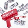 Supreme Money Gun Cash Cannon for Weddings, Parties and Fun Includes 100 Artificial Dollar Money Guns. 