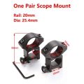 1 Pair Hunting Rifle Scope Mounts Ring for Dia 25.4/30mm Tube Scopes 11/20mm Dovetail Picatinny Rail Tactical Flashlight Mount. 