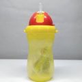BOBO BABY STRAW BOTTLE with plastic cup FOR 18M+ babies or school going children came with neck band. 