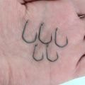 Hirisi 50pcs PTFE Coated High Carbon Stainless Steel Barbless Fish Hook With Eye 8020 Fishing Accessories. 