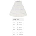 Fashion White Lace Children Skirt Petticoat Steel Ring Adjustable Princess Skirt Tutu Skirt 3 Hoops Wedding Petticoat Kids Girls. 