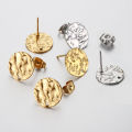 10pcs Stainless Steel Embossing Ear Studs Earring Posts Set for Earrings Piercing Jewelry Making DIY. 
