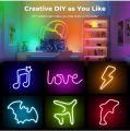 Neon Rope Light RGB-IC Neon LED Lights with Music Sync,Waterproof Flexible Neon Led Strip,DIY Ideas,Remote,Bluetooth APP Control,for Bedroom, Living Room, Gaming Room(5 Meters). 