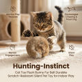 1/2/3/6pcs Rabbit Fur Ball Interactive Cat Toy Pet Product Containing Catnip Toy Ball Chasing Plush Toy Ball Cat Accessories 8cm.