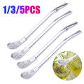 Drinking Straw Filter Handmade Stainless Steel Drinking Straw Spoon Tea Filter Grass Matte Tea Straws Bulb Pumpkin Reusable Tea. 