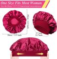 Bonnet for Sleeping Women, Double Layer Hair Satin Bonnets with Elastic Band, Sleep Cap Curly Natural Hair.