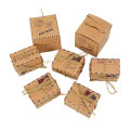 10pcs Mini Suitcase Candy Box Travel Map Classic Theme  Box For Wedding Birthday Favor Present Boxes Packing. 