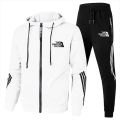 New Spring and Autumn jogging men's hoodie + trousers two-piece set, outdoor casual fashion printed men's jacket pants tracksuit.