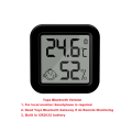 ONENUO Tuya Bluetooth Temperature Humidity Sensor Mini LCD Digital Display with APP Remote Control Thermometer Hygrometer Black. 