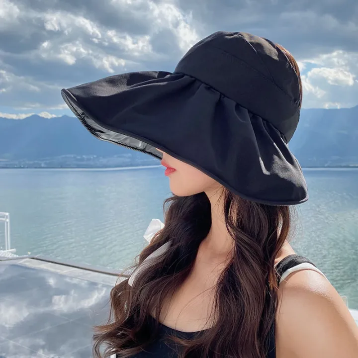 1Pcs%20Summer%20Empty%20Top%20Wide%20Brim%20Foldable%20Sun%20Hat%20for%20Women%20Anti%20UV%20Sunscreen%20Bucket%20Hat%20Female%20Outdoor%20Hiking%20Fishing%20Beach%20Caps%20-%20Image%207