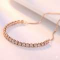 Sterling Tennis Bracelet - Adjustable in Rose Gold.
