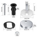 2Pcs Toilet Seat Hinges Top Fix Hinge Pack Mountings Replacement Release Quick Screws For Toilet Bathroom Furniture Accessories.