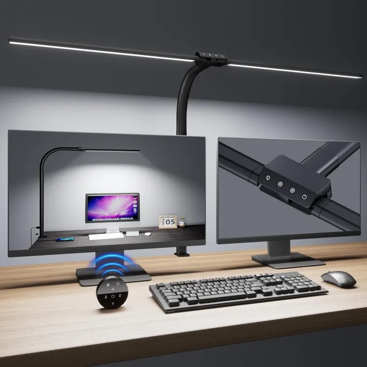 Double Single Head Led Clip Desk Lamp Dimmable Computer Table Lamps ...